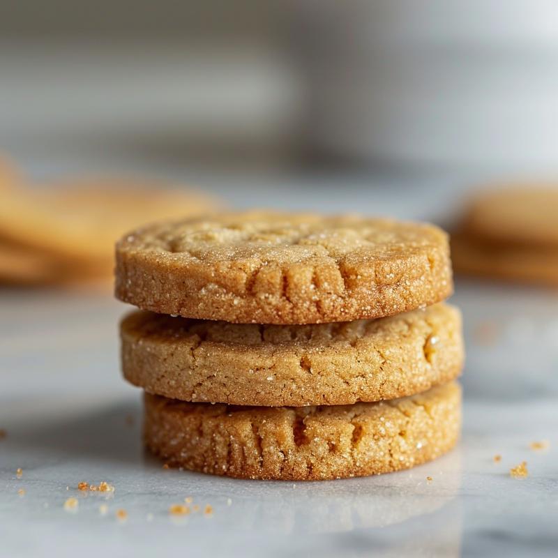 Stack of three green-tinted St. Patrick's Day cookies on white marble.